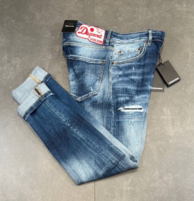 Мъжки дънки в син цвят