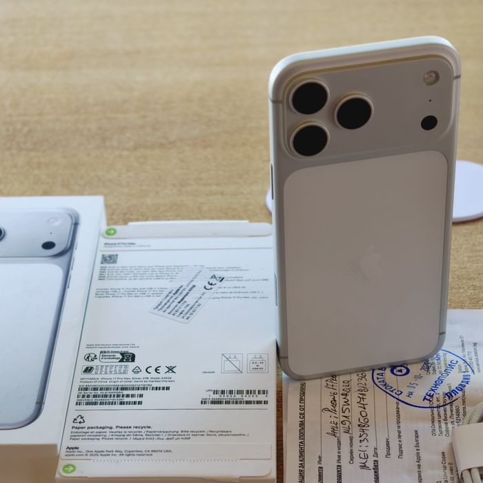 Iphone 17 Pro Max Silver 2TB Като Нов! Гаранция Технополис!