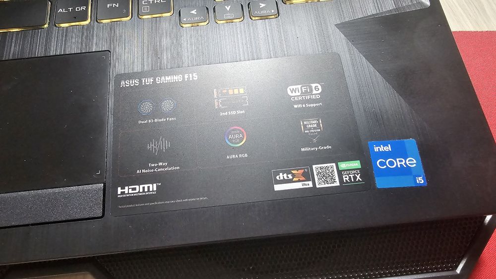 Laptop Gaming Asus TUF F15 FX506HC, RTX 3050, 16 GB RAM