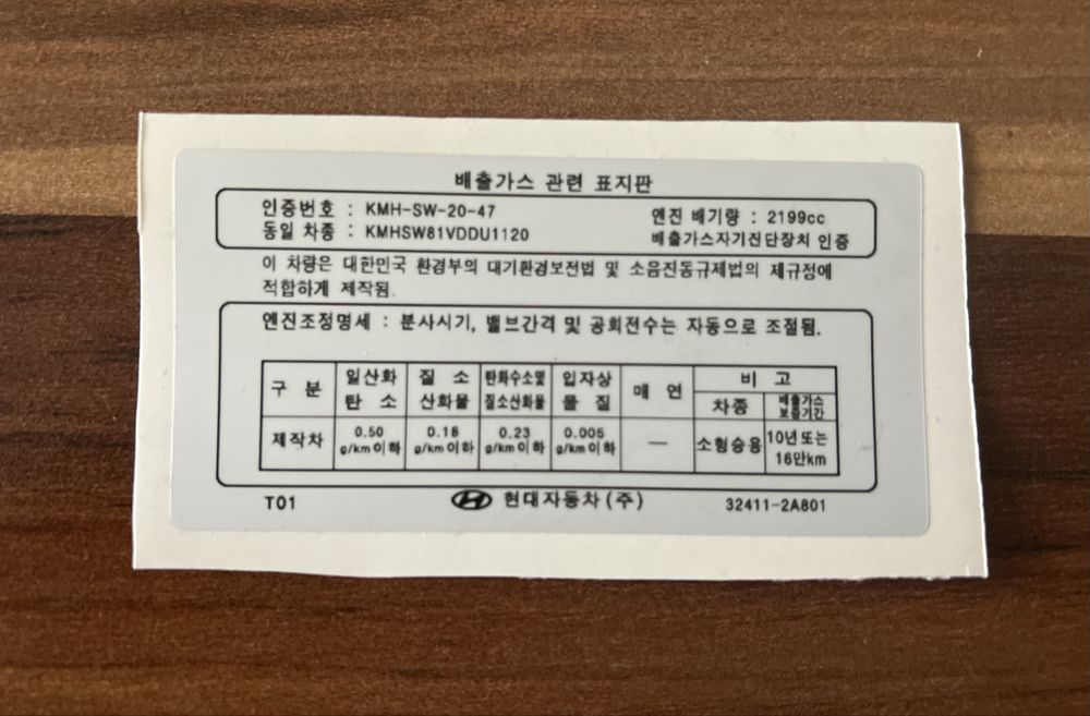 Стикери Евро 5 За Корейски Автомобили