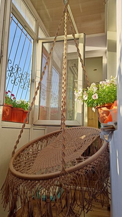 Кресло гамак макраме стиль БОХО