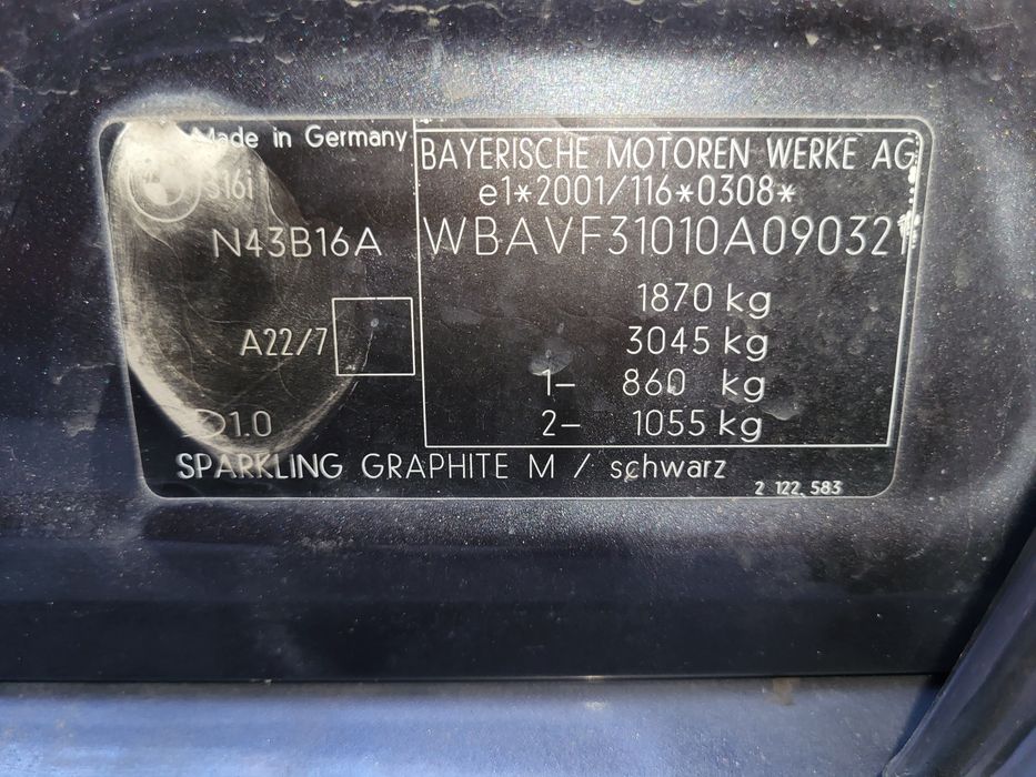 Dezmembrari, dezmembrez bmw e90 nonfacelift motor n43b16a