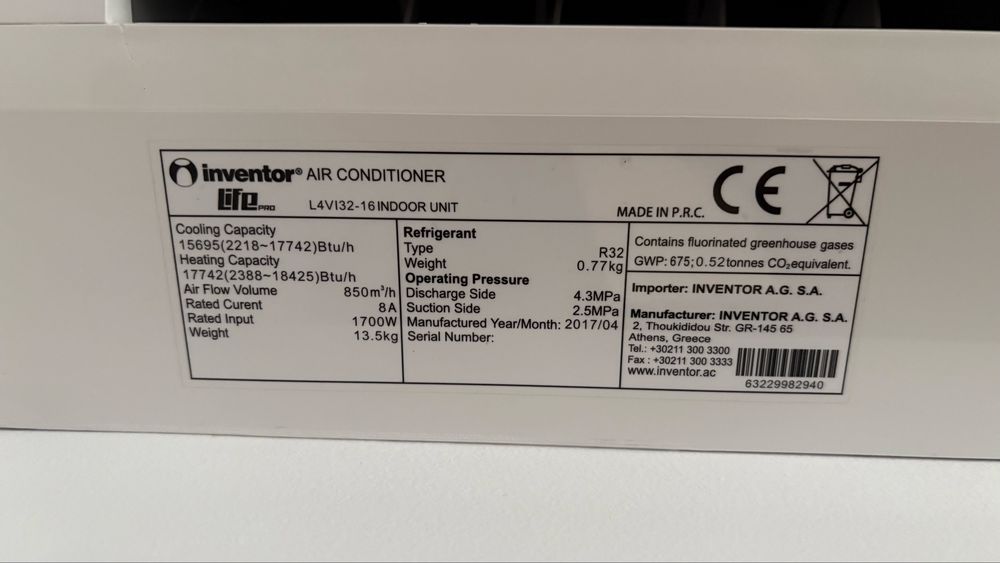 Aer Conditionat INVENTOR ProLife 16BTU