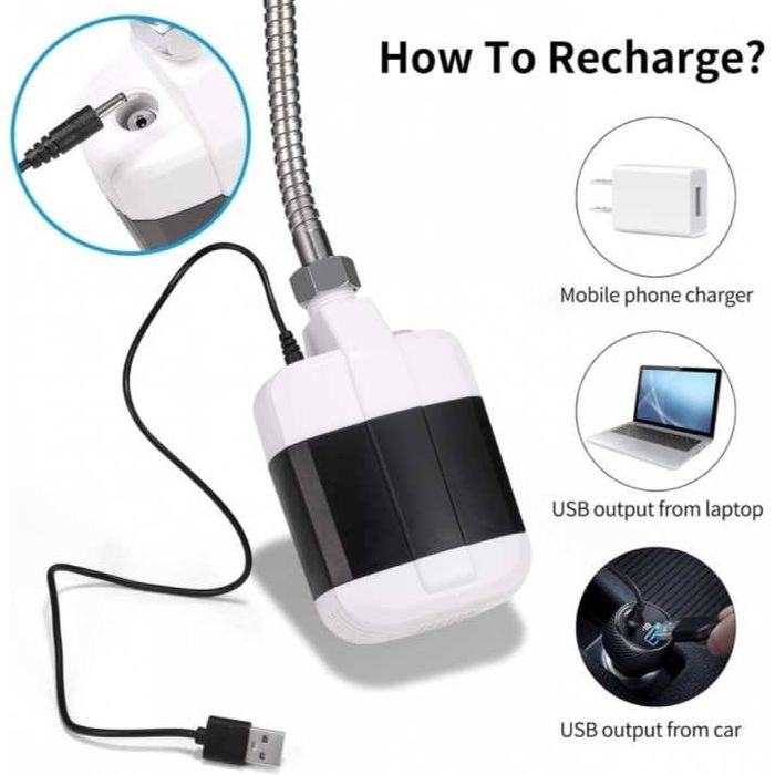 Преносим портативен душ с USB зареждане за къмпинг пътувания и градина