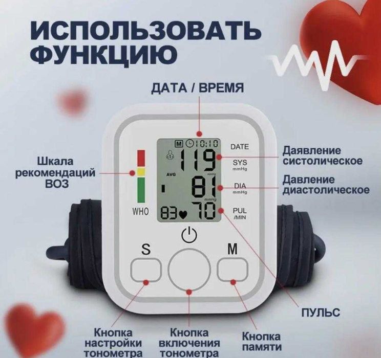 Тонометр автоматический с манжетом