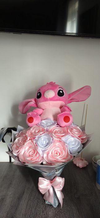 Buchet de trandafiri eterni din satin