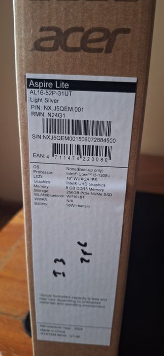 Продам ноутбук Aser lite-16