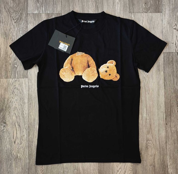 Мъжка детска фланелка тениска Palm Angels bear мече блуза 100% памук