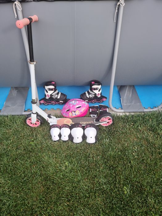 Trotineta+Role Oxelo+ Protectii