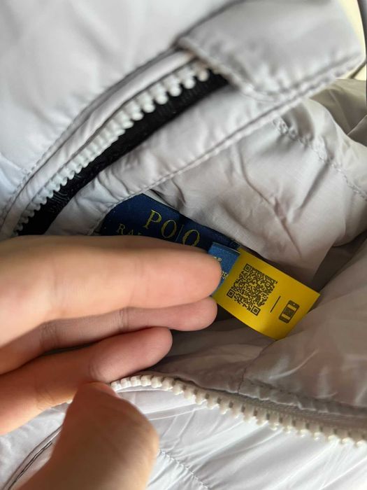 Geaca puffer Ralph Lauren alba noua