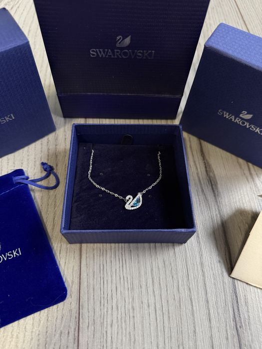Lantisor/Colier Swarovski Dancing Swan//Premium