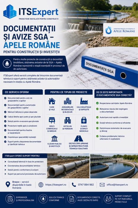 Proiectare Instalații | DTAC | PT | DDE | Avize ISU și SGA | ITSExpert Brașov
