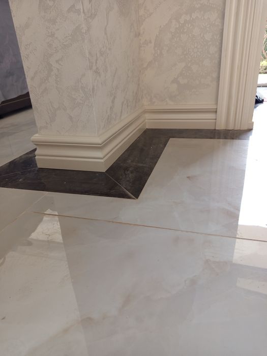 Установка плинтуса. МДФ. Полимер