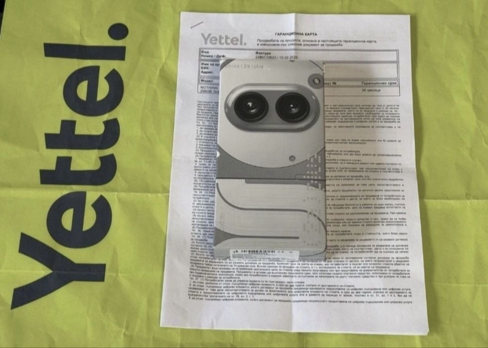 КАТО НОВ 256GB Nothing Phone 2A Plus 5G Гаранция Yettel 2028 Grey