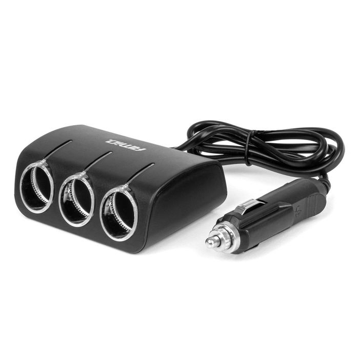 разклонител за запалка 12v 24v 120w 80см amio-04359