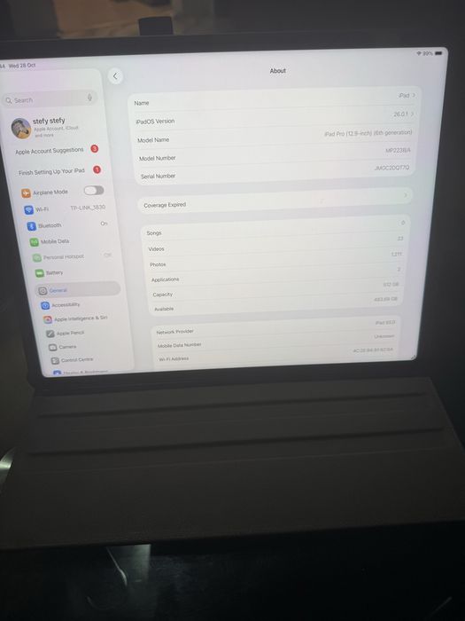 Apple iPad Pro 12.9” M2 (2022) 512 GB Cellular + Magic Keyboard