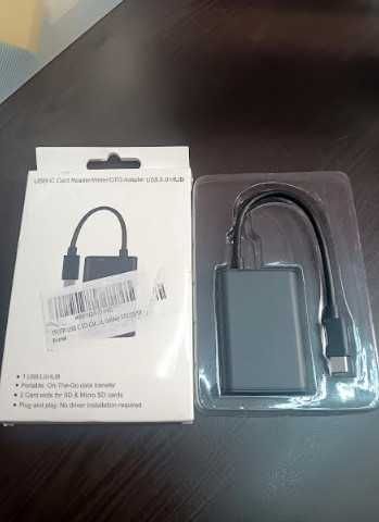 Четец на карти TFUFR, USB C към MicroSD(TF)/SD