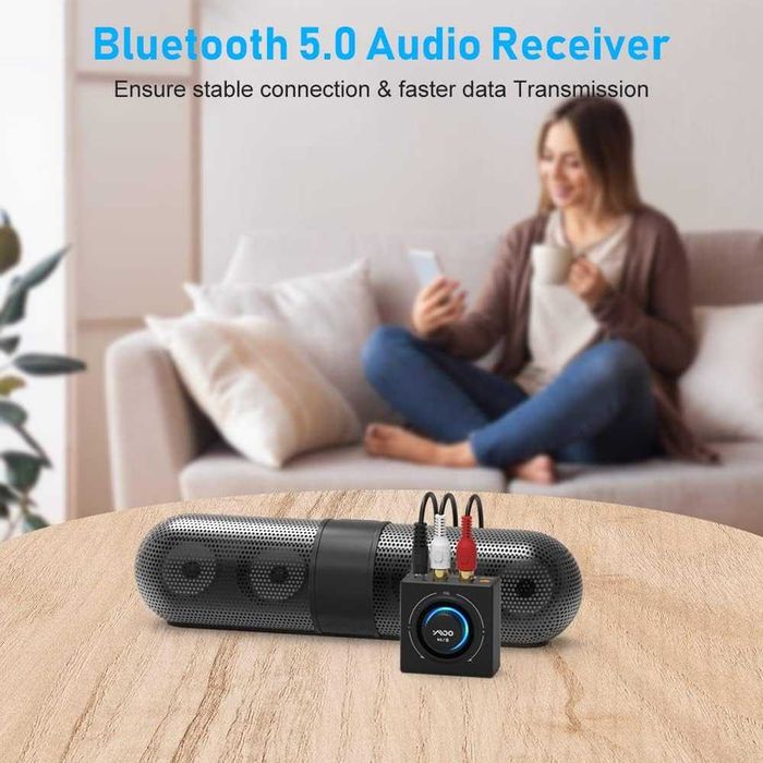 YMOO B06T3 Receptor Adaptor Bluetooth 5.3,RCA jack 3,5mm stereo audio
