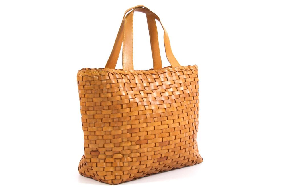 Poseta din piele naturala impletita, handmade, Made in Italy,  moderna, NOUA