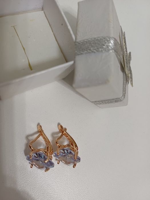 Серьги  из розового золота 585 пробы