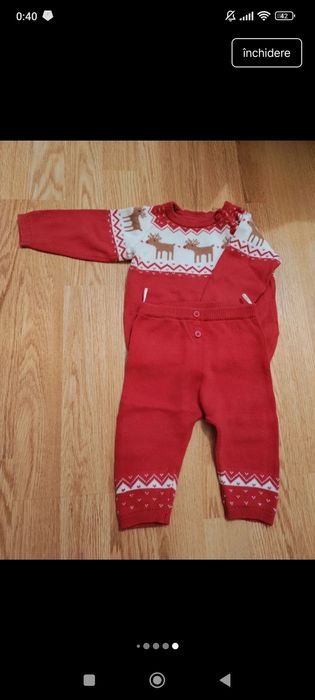 Set Craciun marimea 68, marca C&A, 3 piese