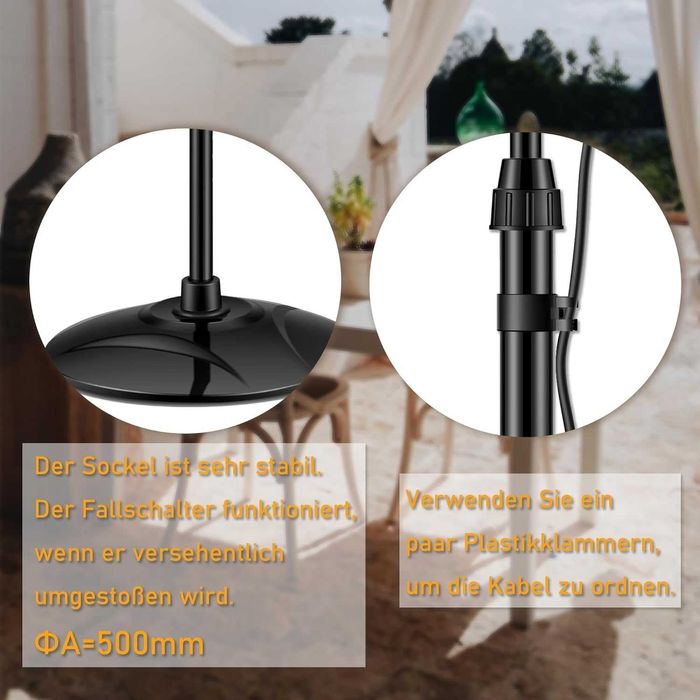 Кварцова печка за тераса, градина Donyer Power 2000W,Гаранция