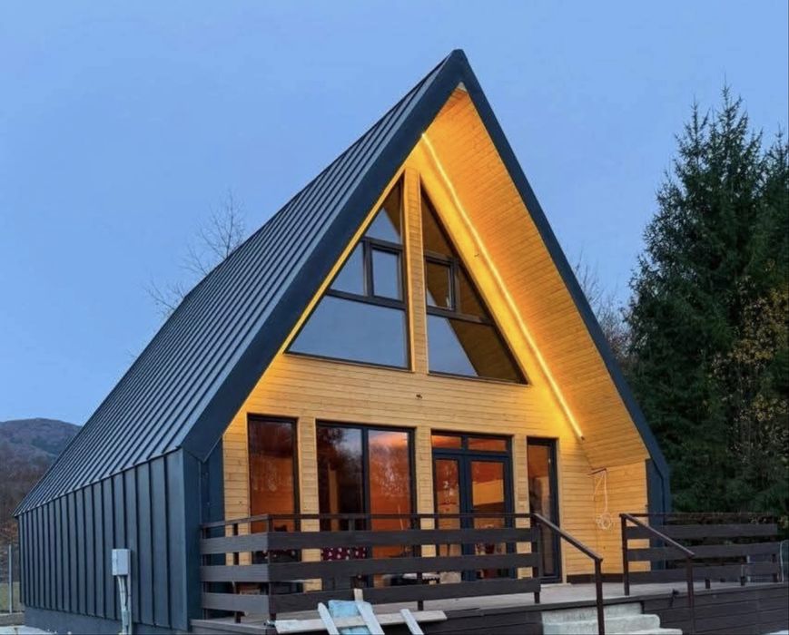 Cabane tip casa sau Aframe la cheie