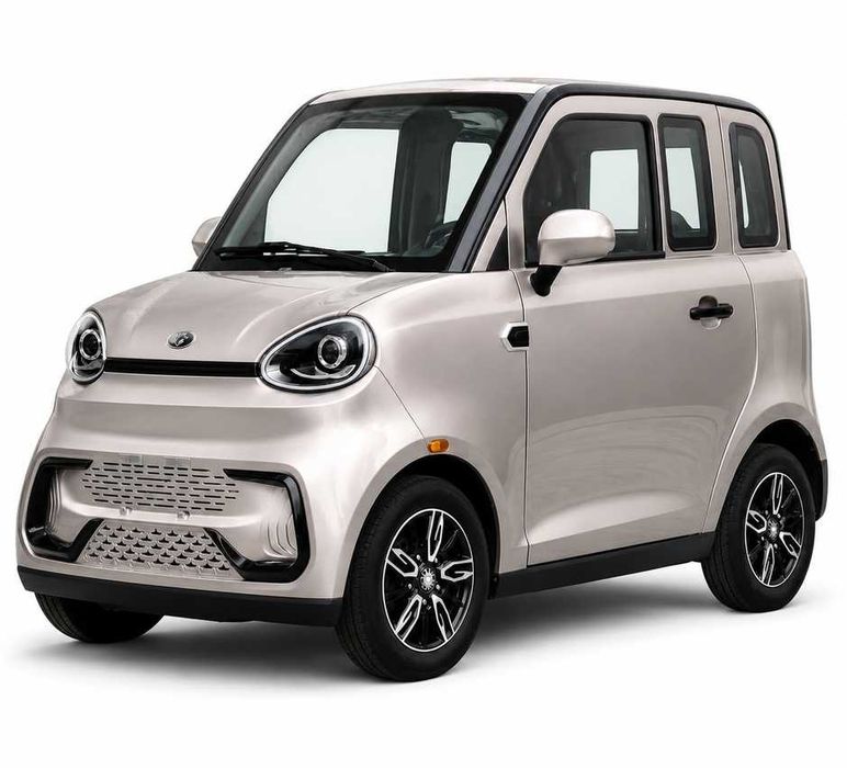 Mașină Electrică Fără Permis NIEVE Q-EN Gri, Baterie LITHIUM 100Ah, 120 Km Autonomie, Motor 3100W, 2 Locuri, Viteză 25 Km/h