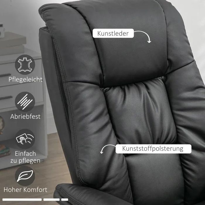 HOMCOM Фотьойл с табуретка