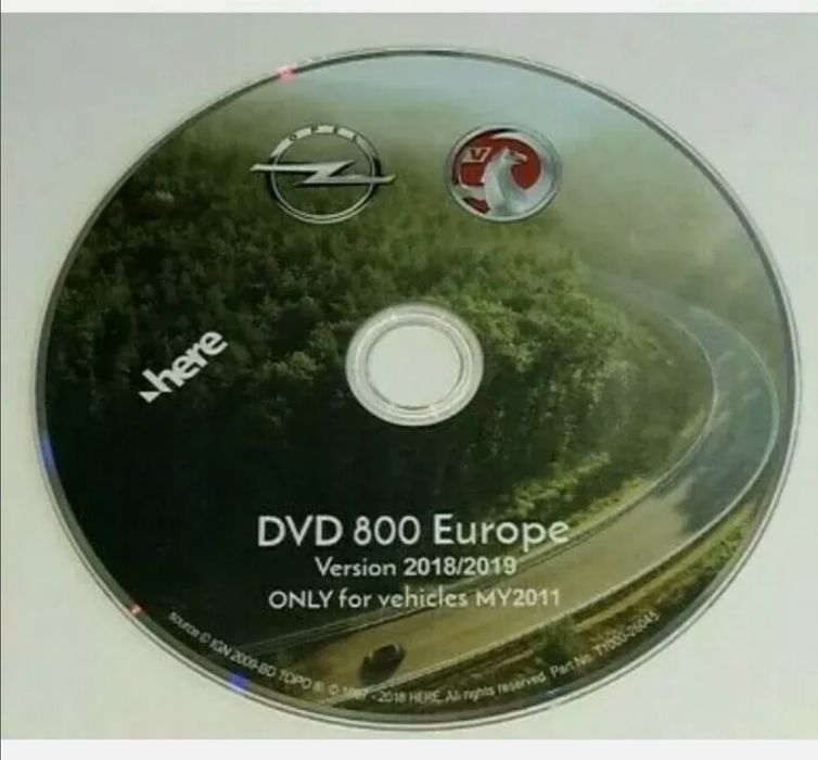 Най-нова версия карти за Опел Инсигния Астра Европа DVD800 Insignia