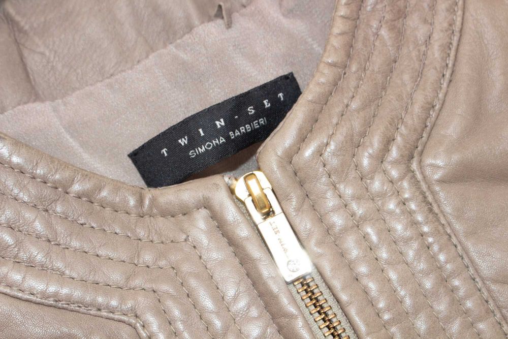TWINSET Simona Barbieri дамско яке естествена кожа капитонирано S