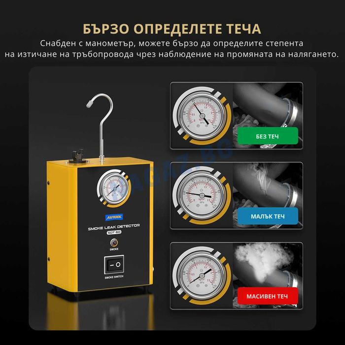 Детектор За Откриване На Течове/AUTOOL SDT60/АВТОДиагнoстика с дим
