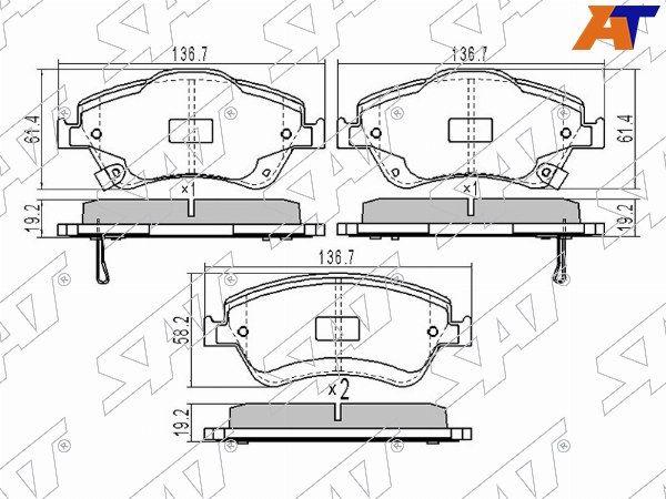 Колодки тормозные Toyota Corolla