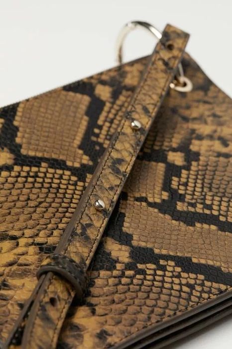 Geanta Piele Naturala H&M Crossbody, Calitate Premium, Piele Sarpe