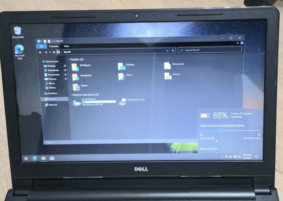 Laptop Dell Inspiron 15 3552 Intel Celeron N3060 4GB RAM Fanless