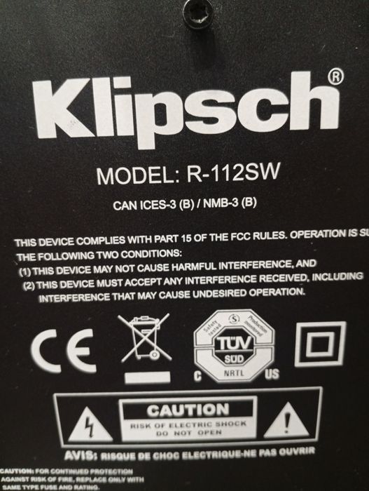 Активен субуфер KLIPSCH R-112SW