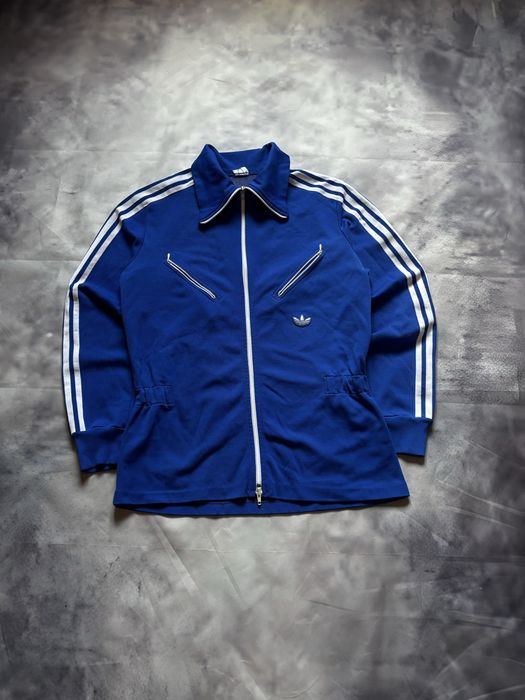 Vintage Adidas Originals Mens Blue Ventex Style Zip Up Track Top – Size M