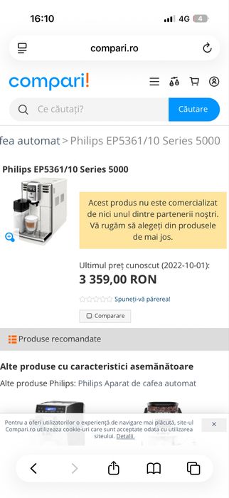 Aparat de cafea Philips