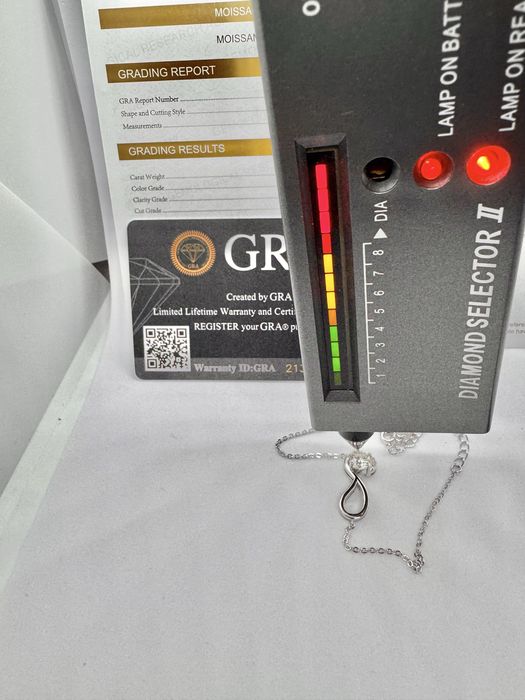 Сребърна гривна с мойсанит (Диамант) 1 карат