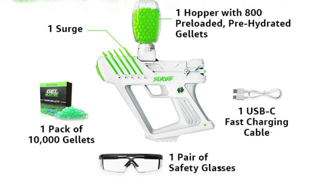 Гель бластер, пистолет с пульками