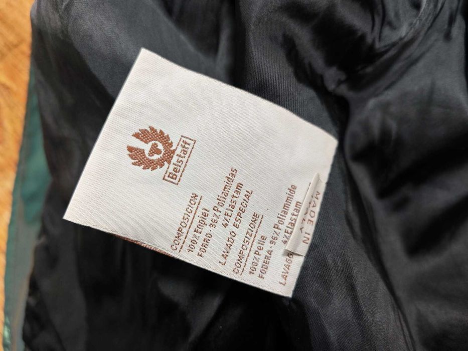 BELSTAFF Оригинално зелено кожено дамско яке размер 44 / М