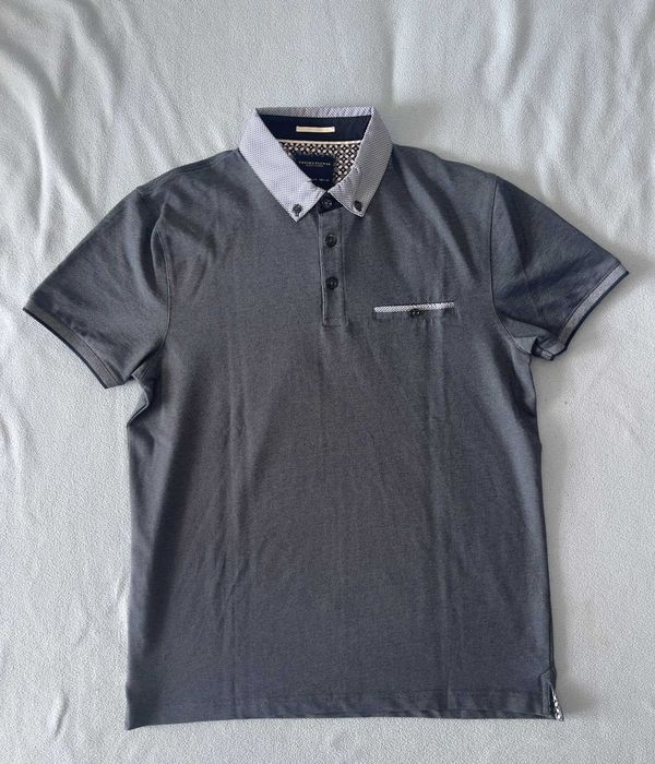 Tricou polo Denim&Flower, M, slim fit, nou