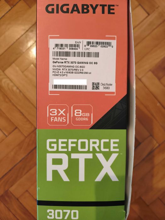Placa video GeForce RTX™ 3070 GAMING OC 8G (Rev. 2.0)