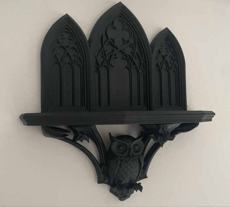 Mini Raft De Perete Forma Bufnita Gothic