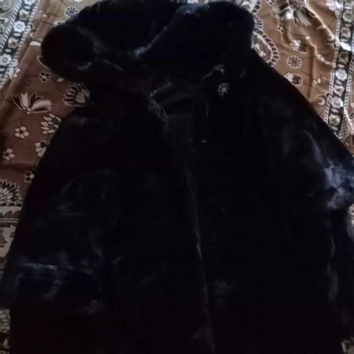 Шуба мутоновая черная