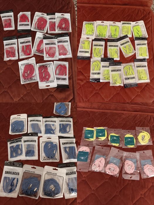 Различни цветове еластични връзки за обувки