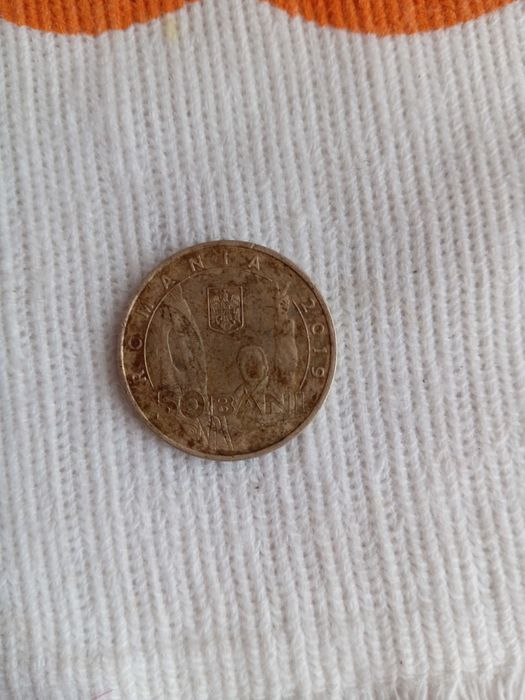 Moneda de 50 de bani ,de la revoluție,din 1989