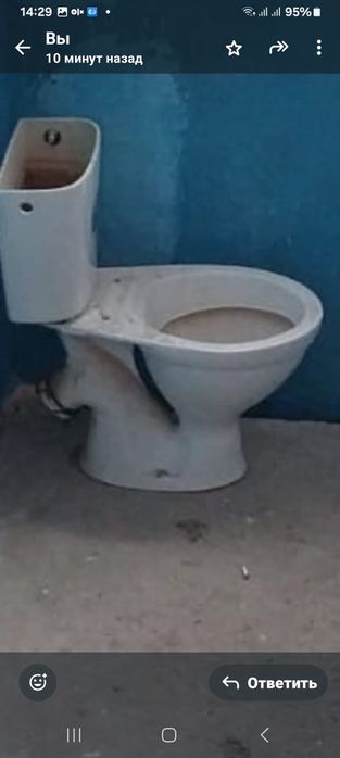 Унитаз без верхнеи крышки БУ