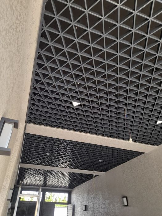 Подвесной потолок Грильято Реечный Армстронг металлический потолки