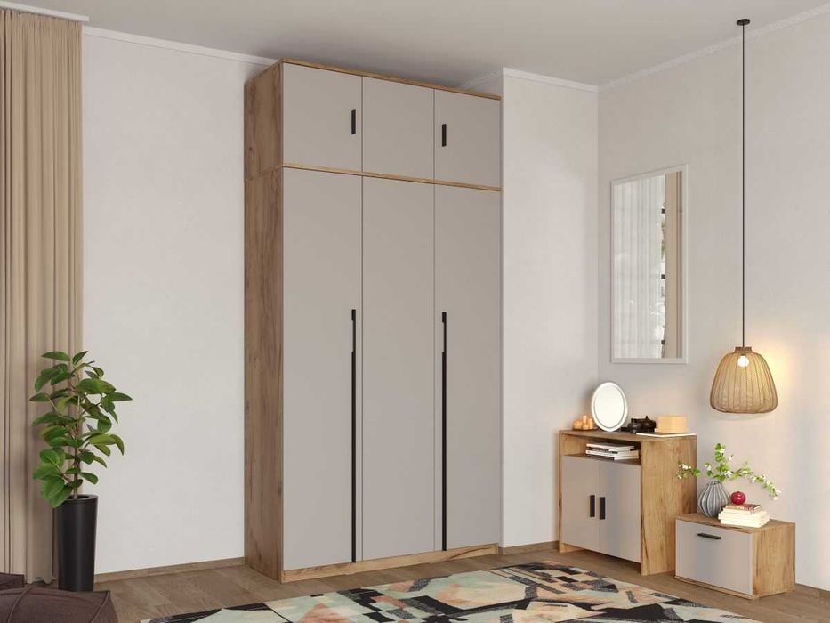 Set Mobila Dormitor Casmir / Stejar Siena C15 - Transport Gratuit